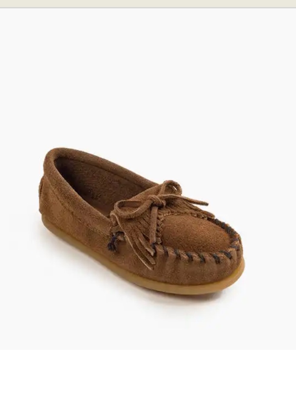 Minnetonka Toddler Kilty Hardsole Moccasin - Chestnut Brown